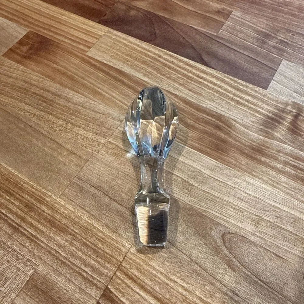 Vintage Gorham Cherrywood Crystal Decanter and Stopper 15 inches Tall